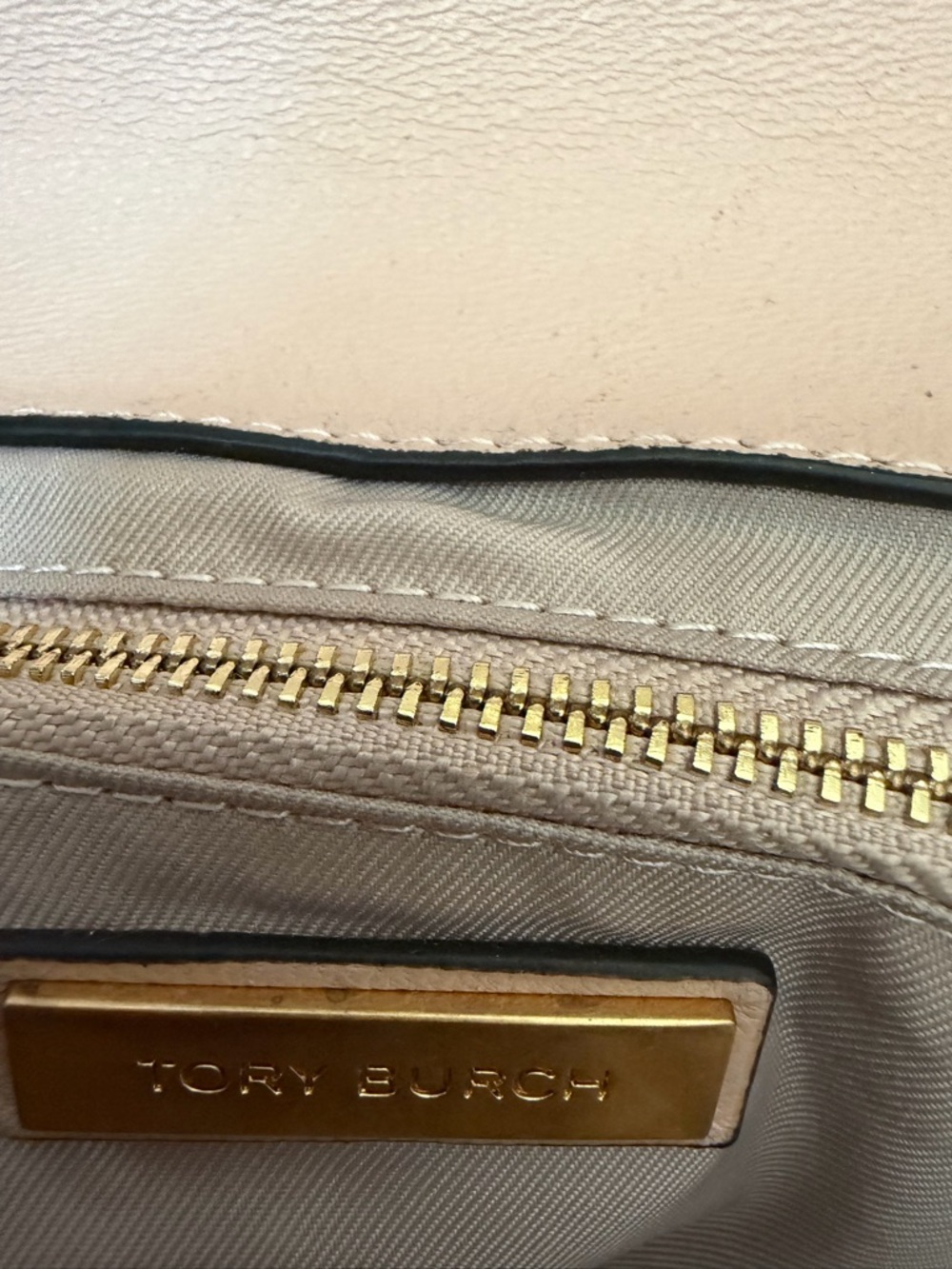 Tory Burch Blush Leather Top-Handle Shoulder Bag with Tassel - Picture 5 of 5